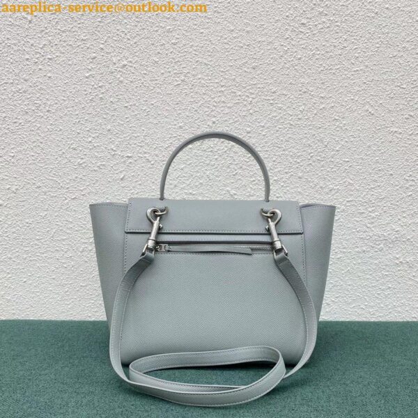 Replica Celine Micro Belt Bag In Mineral Grained Calfskin 14