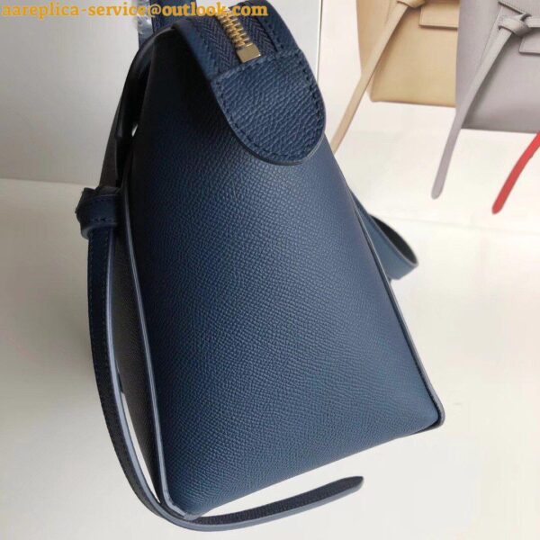 Replica Celine Micro Belt Bag In Navy Blue Grained Calfskin 5