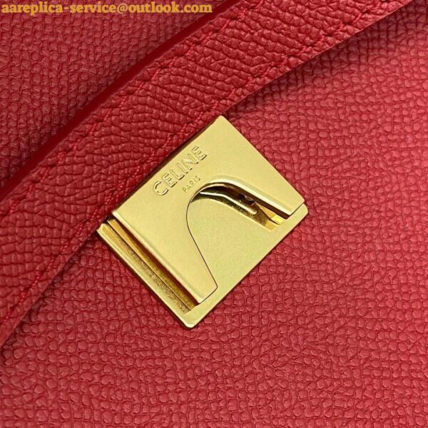 Replica Celine Micro Belt Bag In Red Grained Calfskin 12