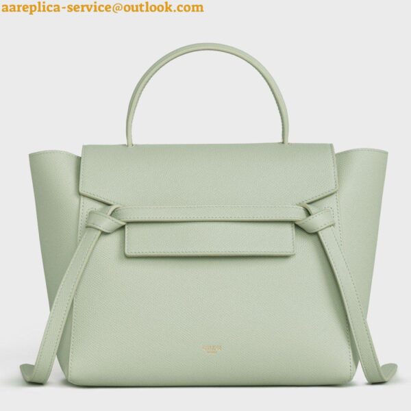 Replica Celine Micro Belt Bag In Vert D'eau Grained Calfskin 3