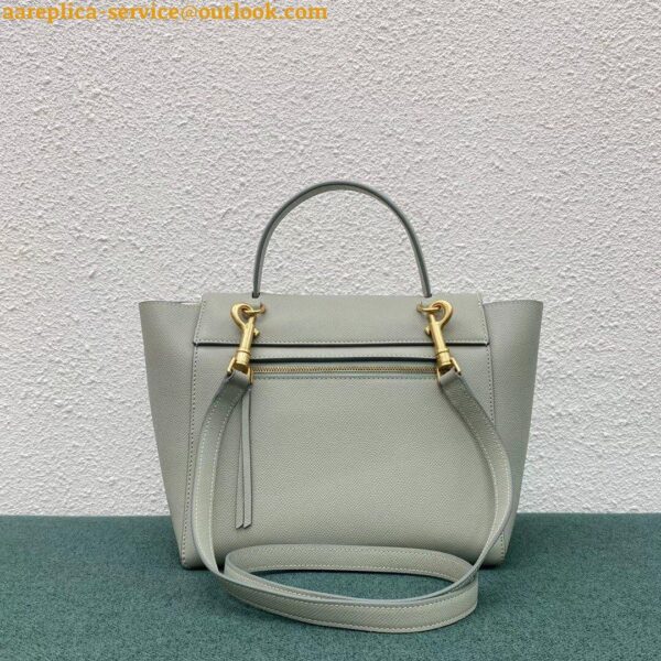 Replica Celine Micro Belt Bag In Vert D'eau Grained Calfskin 6