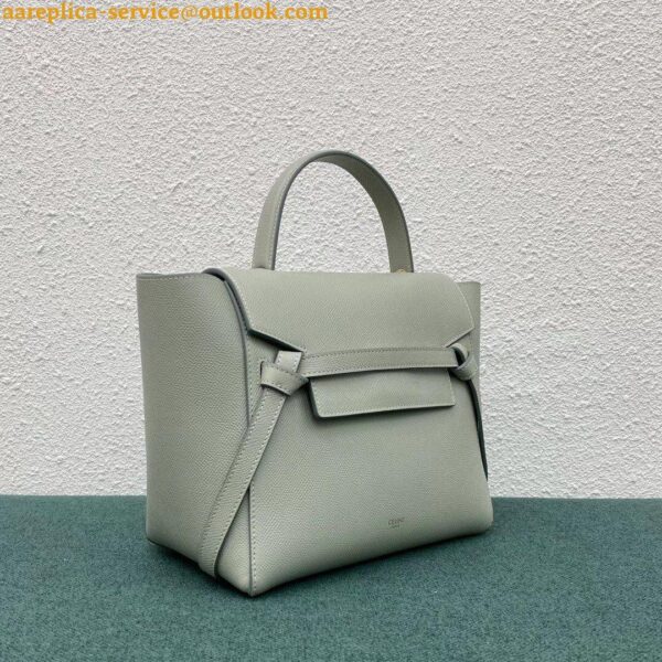 Replica Celine Micro Belt Bag In Vert D'eau Grained Calfskin 8