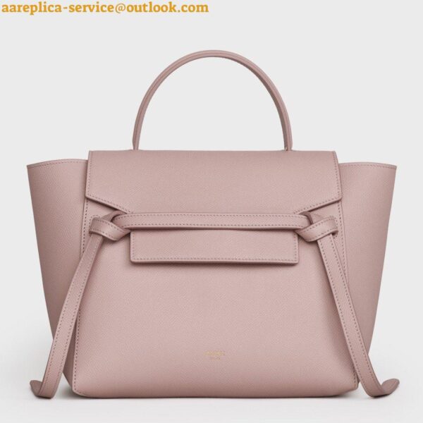 Replica Celine Micro Belt Bag In Vintage Pink Grained Calfskin 3