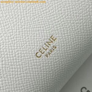 Replica Celine Micro Belt Bag In White Grained Calfskin