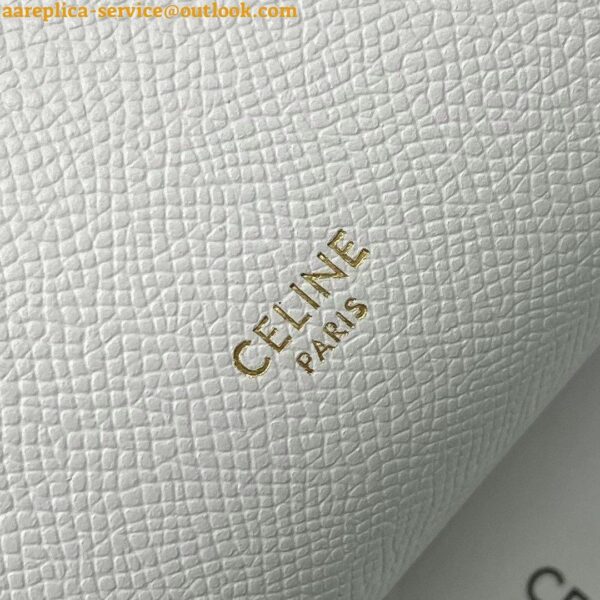 Replica Celine Micro Belt Bag In White Grained Calfskin 2