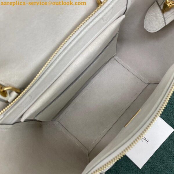 Replica Celine Micro Belt Bag In White Grained Calfskin 9