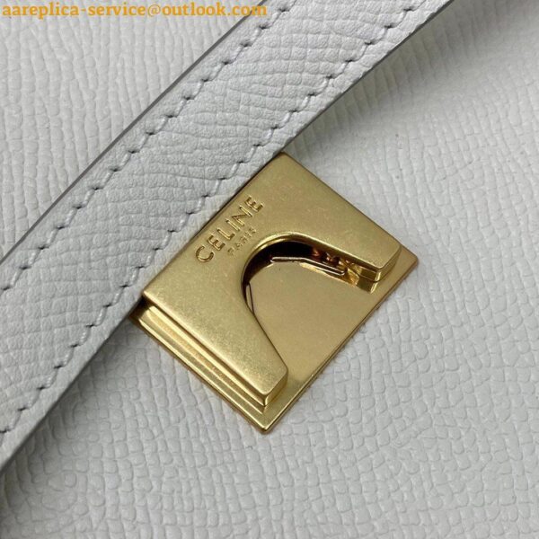 Replica Celine Micro Belt Bag In White Grained Calfskin 10