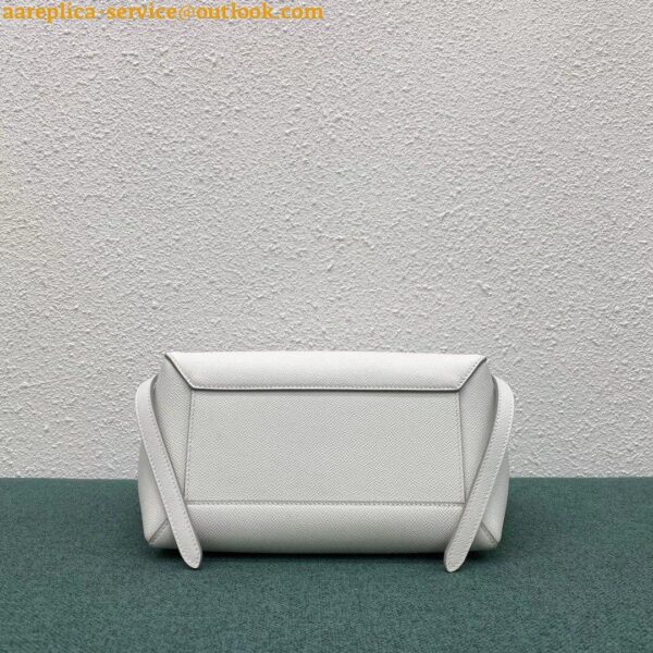 Replica Celine Micro Belt Bag In White Grained Calfskin 12