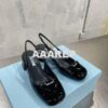 Replica Prada Patent leather slingbacks 1I161N 2