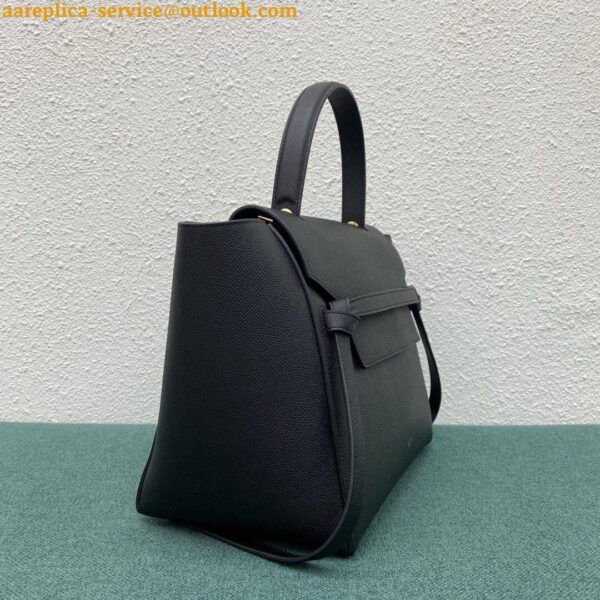 Replica Celine Belt Mini Bag In Black Grained Calfskin 6