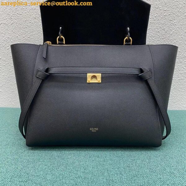 Replica Celine Belt Mini Bag In Black Grained Calfskin 7