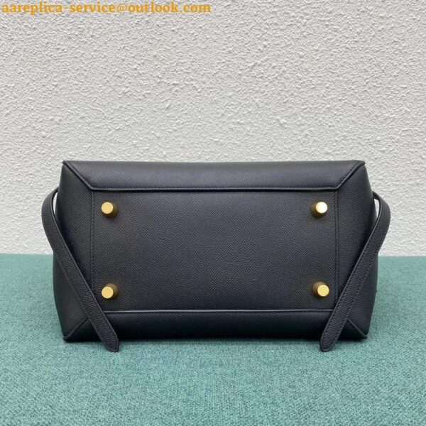 Replica Celine Belt Mini Bag In Black Grained Calfskin 8