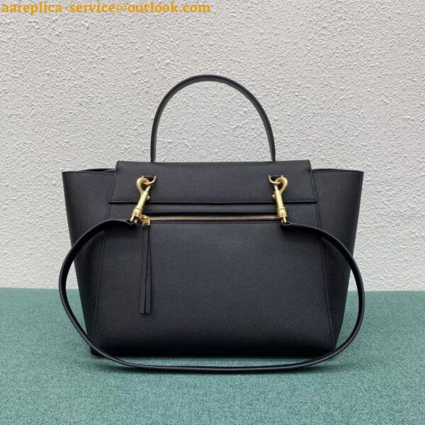 Replica Celine Belt Mini Bag In Black Grained Calfskin 9