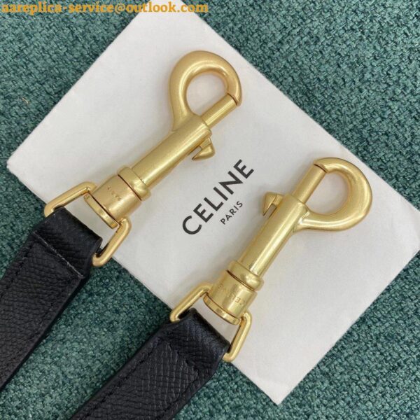 Replica Celine Belt Mini Bag In Black Grained Calfskin 14