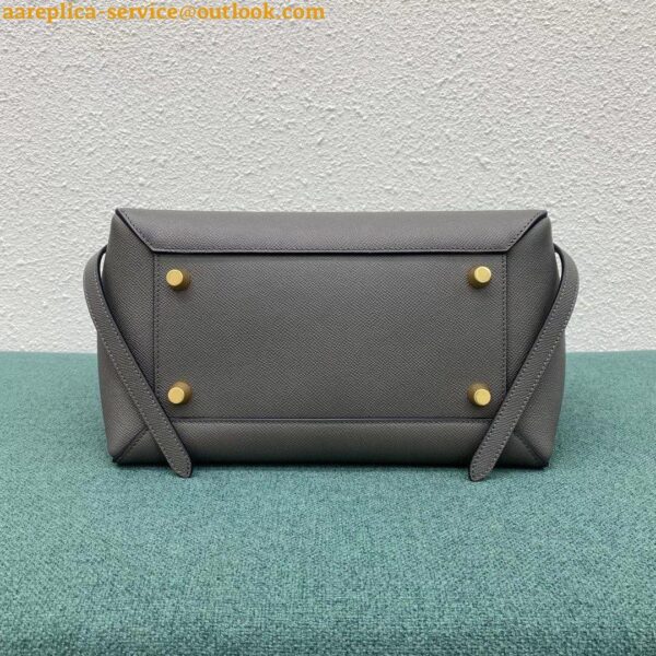 Replica Celine Belt Mini Bag In Grey Grained Calfskin 10