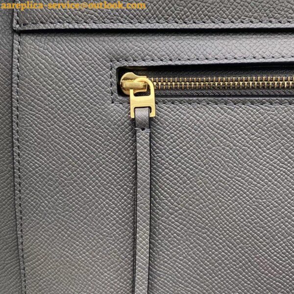 Replica Celine Belt Mini Bag In Grey Grained Calfskin 11