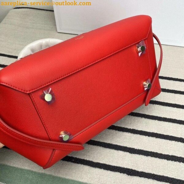 Replica Celine Belt Mini Bag In Red Grained Calfskin 7