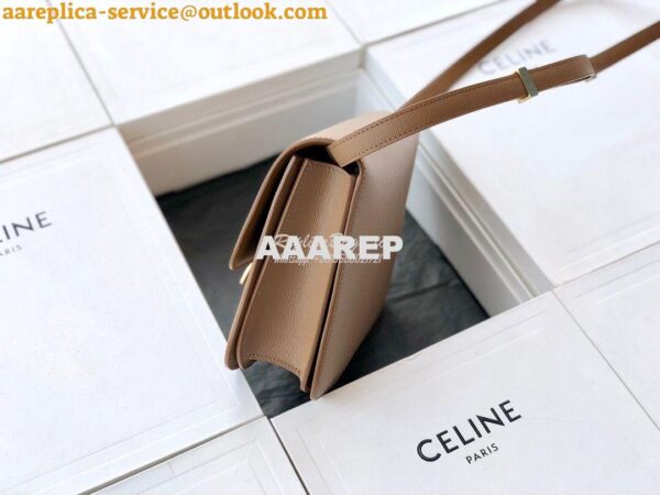 Replica Celine Classic Box Bag in Calfskin with Cork Effect Beige 6