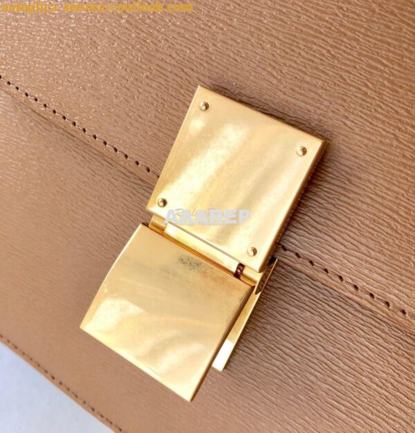 Replica Celine Classic Box Bag in Calfskin with Cork Effect Beige 9