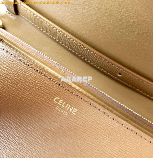 Replica Celine Classic Box Bag in Calfskin with Cork Effect Beige 12