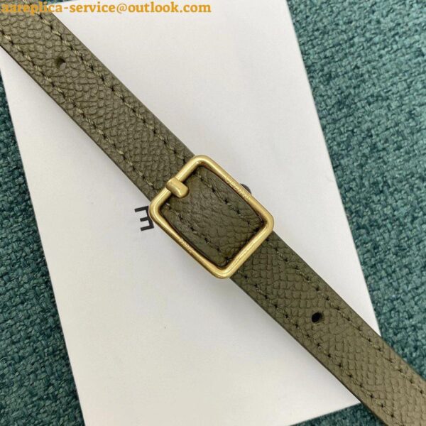 Replica Celine Belt Nano Bag In Army Green Grained Calfskin 10