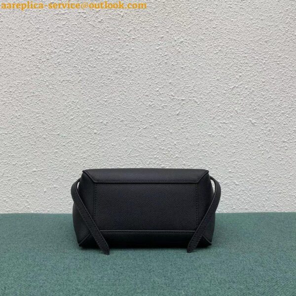 Replica Celine Belt Nano Bag In Black Grained Calfskin 5