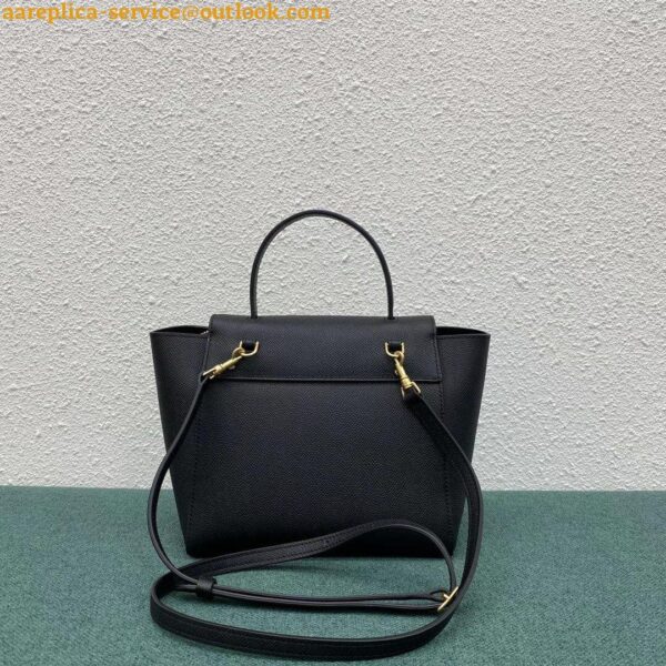 Replica Celine Belt Nano Bag In Black Grained Calfskin 6