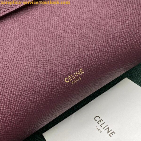 Replica Celine Belt Nano Bag In Bordeaux Grained Calfskin 12