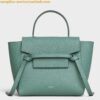 Replica Celine Belt Nano Bag In Grey Grained Calfskin 2