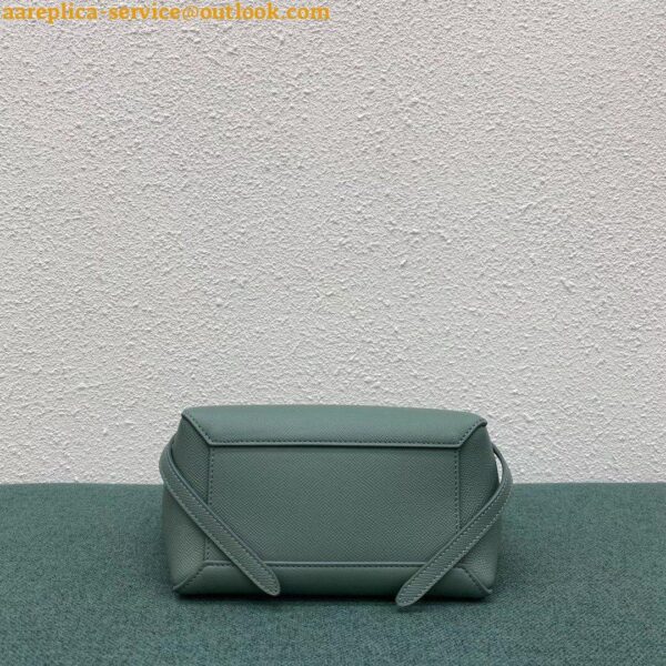 Replica Celine Belt Nano Bag In Celadon Grained Calfskin 10