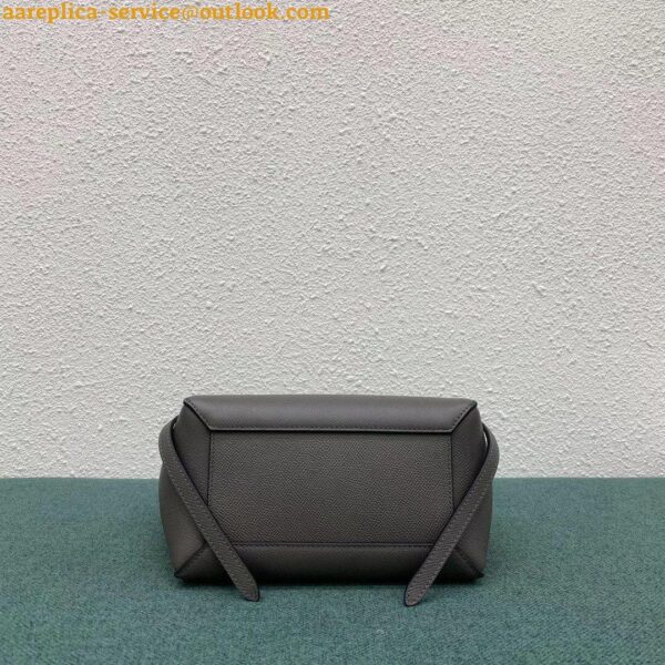 Replica Celine Belt Nano Bag In Grey Grained Calfskin 3