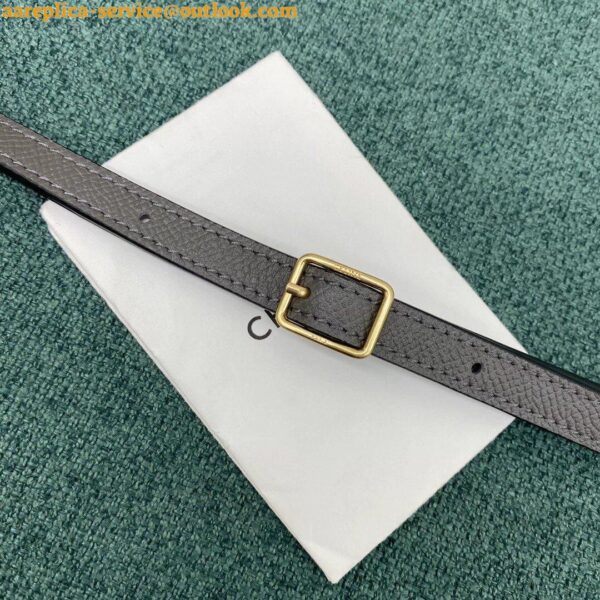 Replica Celine Belt Nano Bag In Grey Grained Calfskin 11