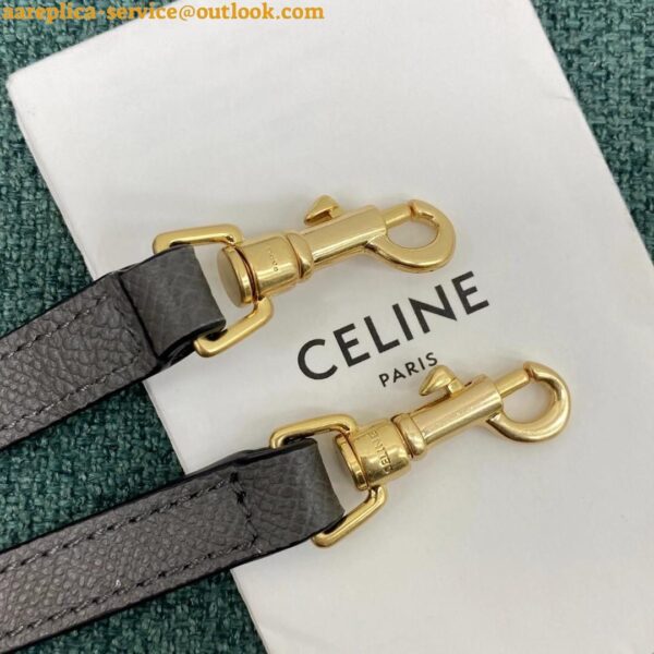 Replica Celine Belt Nano Bag In Grey Grained Calfskin 14