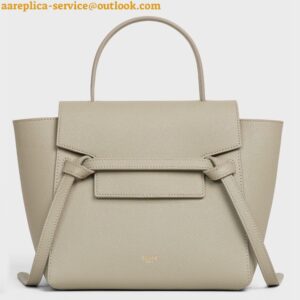 Replica Celine Belt Nano Bag In Light Beige Grained Calfskin 2