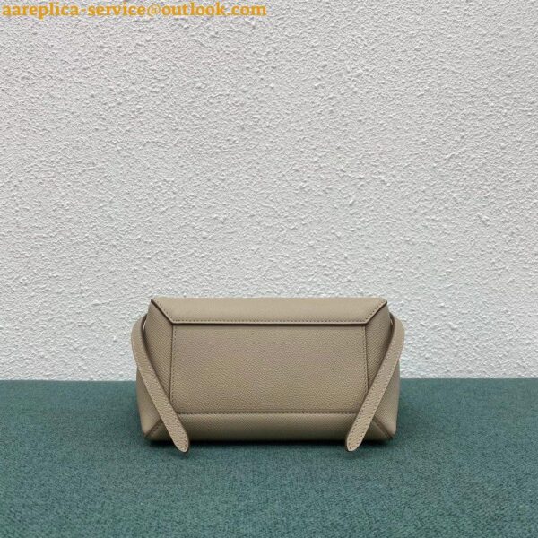 Replica Celine Belt Nano Bag In Light Beige Grained Calfskin 7