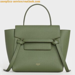 Replica Celine Belt Nano Bag In Light Khaki Grained Calfskin