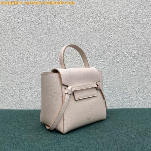 Replica Celine Belt Nano Bag In Pale Pink Grained Calfskin 9