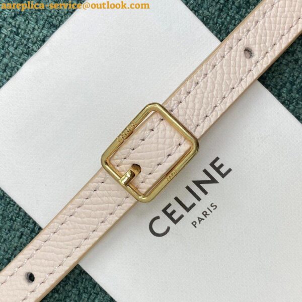 Replica Celine Belt Nano Bag In Pale Pink Grained Calfskin 13