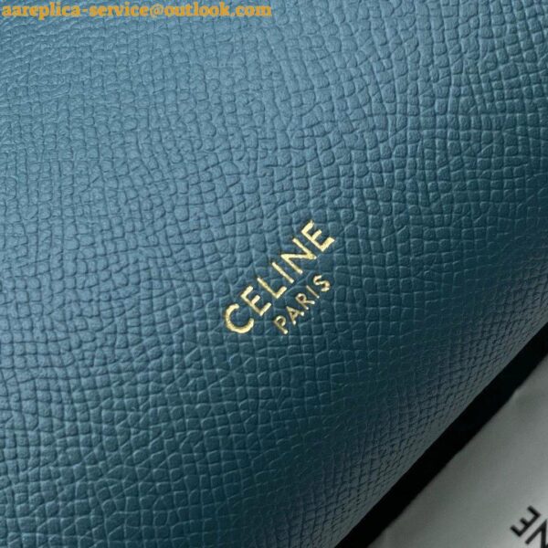 Replica Celine Belt Nano Bag In Prussian Blue Grained Calfskin 7