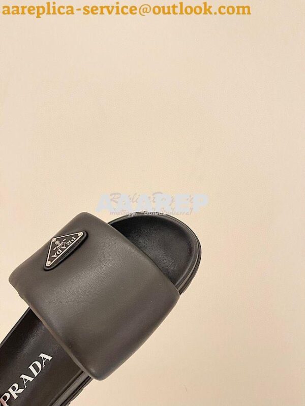 Replica Prada Soft padded nappa leather slides 1XX648 17