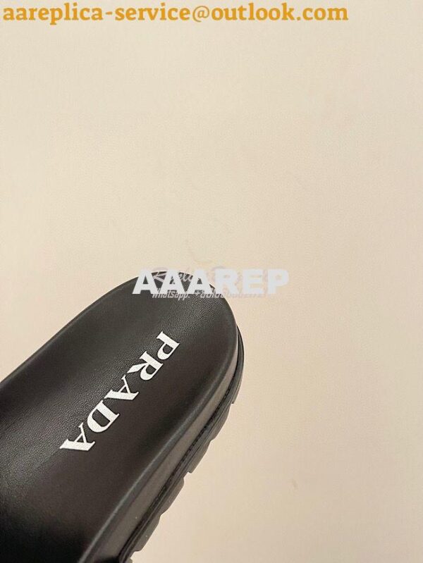 Replica Prada Soft padded nappa leather slides 1XX648 18