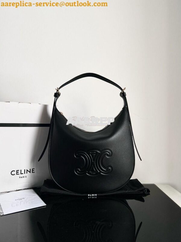 Replica Celine Heloise Bag In Supple Calfskin 114713 Black 3