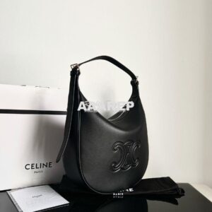 Replica Celine Heloise Bag In Supple Calfskin 114713 Black 2