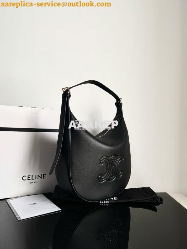 Replica Celine Heloise Bag In Supple Calfskin 114713 Black 4