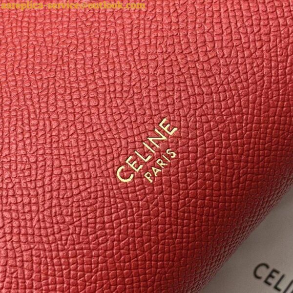 Replica Celine Belt Nano Bag In Red Grained Calfskin 6