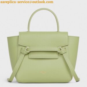 Replica Celine Belt Nano Bag In Sage Grained Calfskin 2