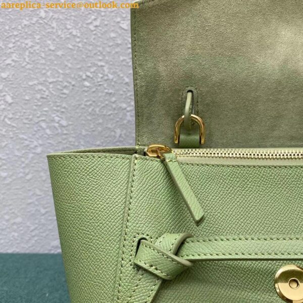 Replica Celine Belt Nano Bag In Sage Grained Calfskin 14