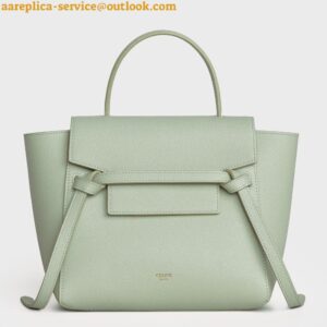 Replica Celine Belt Nano Bag In Vert D'eau Grained Calfskin 2