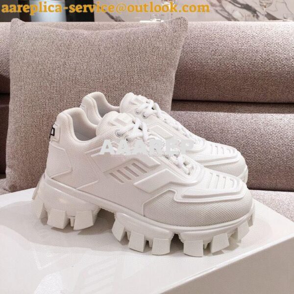 Replica Prada Cloudbust Thunder Sneakers Men Female 1E819L White 3