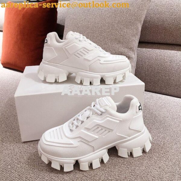 Replica Prada Cloudbust Thunder Sneakers Men Female 1E819L White 5